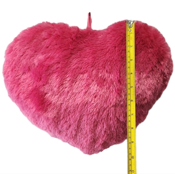 Valentine's Day Plush Heart-Shaped Pink Pillow, La Vie En Rose - Picture 4 of 5